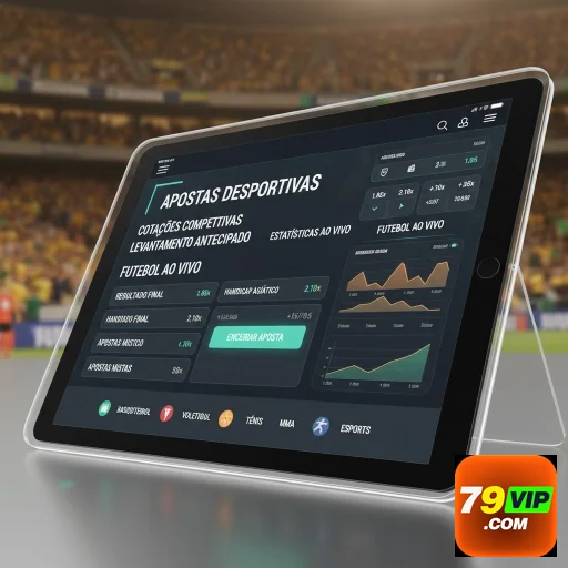 Ilustração de Explore as Apostas Esportivas no 79vip com Odds Altas