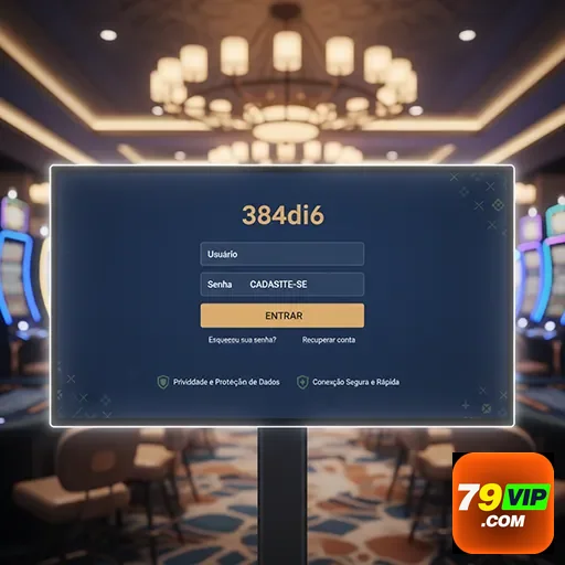 Ilustração de Acesse o cassino online 79vip com login rápido e seguro